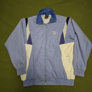 Umbro Men's Light Blue and Cream Windbreaker